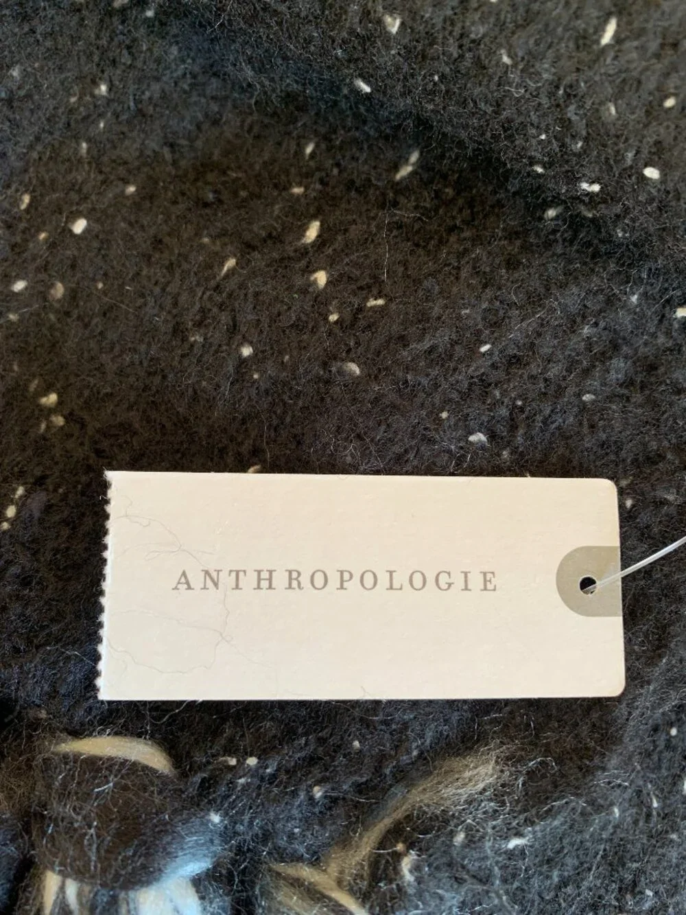 NWT Anthropologie black soft textured scarf/wrap 73 inches